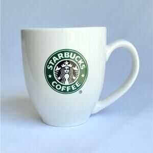 Starbucks 2007 Coffee Mug White with Green Siren Mermaid Retired Vintage Logo